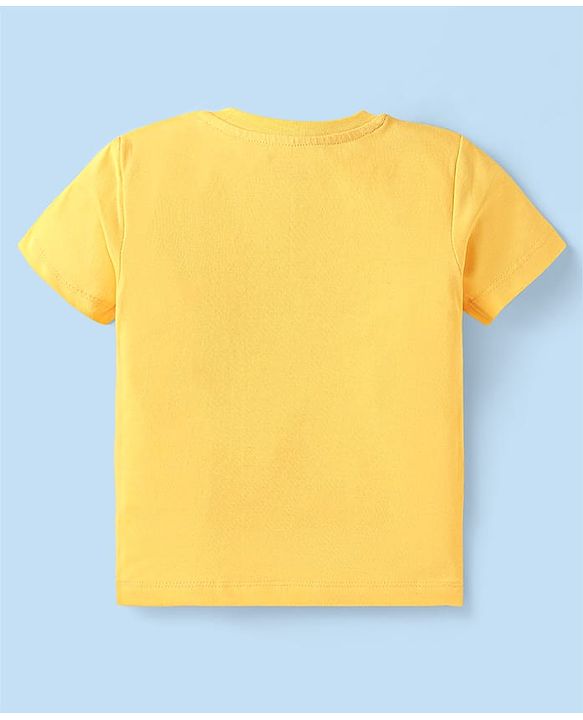 Babyhug Cotton Knit Half Sleeves  T-Shirts with Stripes & Star Print Pack of 5 - Blue Red & Yellow