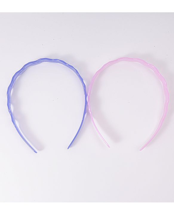 Pine Kids Solid Color Hair Bands Pack of 2 - Lilac & Pink