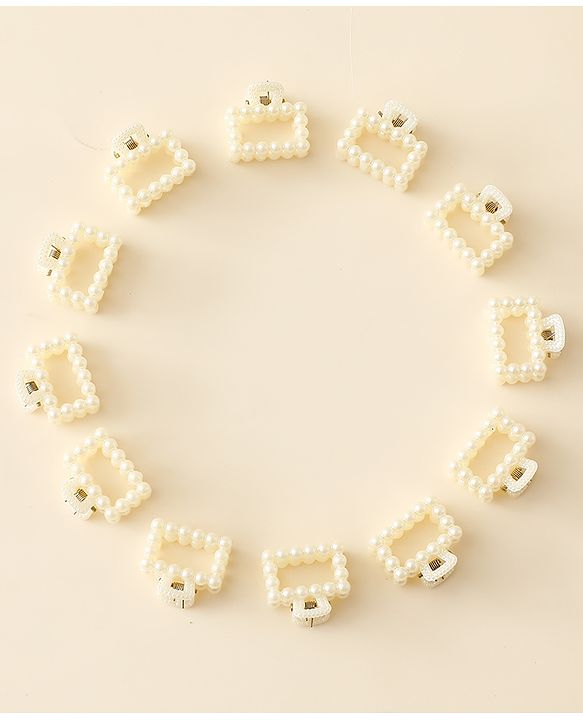 Pine Kids Hair Clips Pack of 12 - Off White