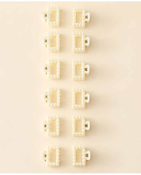 Pine Kids Hair Clips Pack of 12 - Off White