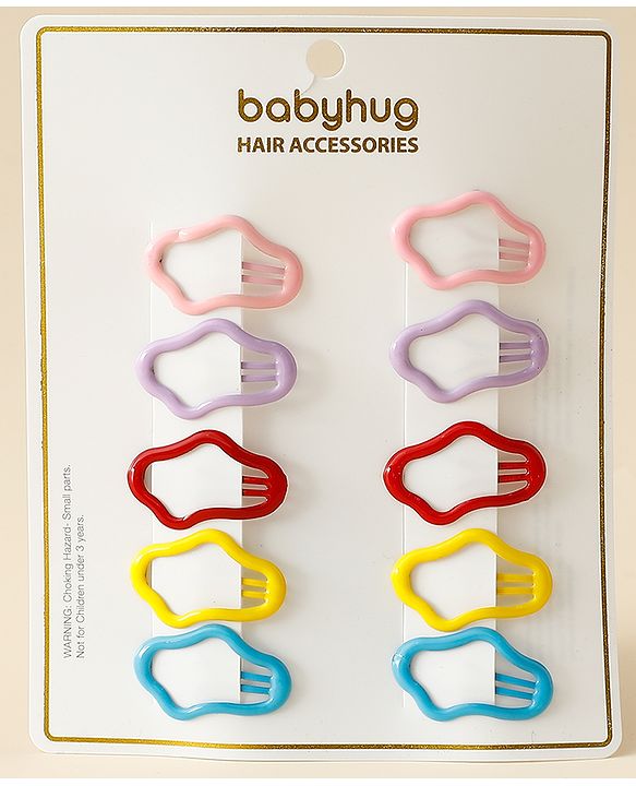 Babyhug Snap Clips Pack of 5 - Multicolor