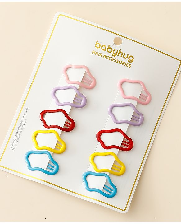 Babyhug Snap Clips Pack of 5 - Multicolor