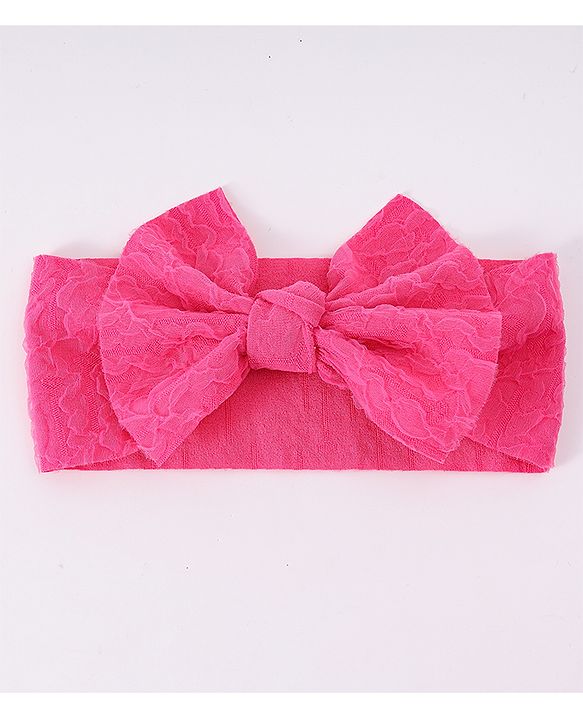 Babyhug Free Size Headbands With Bow Applique Pack Of 4 - Multicolour