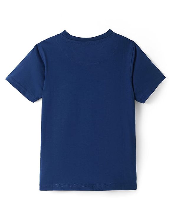 Pine Kids Marvel Single Jersey Knit Half Sleeves Iron Man Graphic T-Shirt - Blue