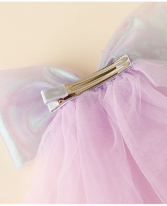 Babyhug Clip with Bow Applique & Veil - Purple