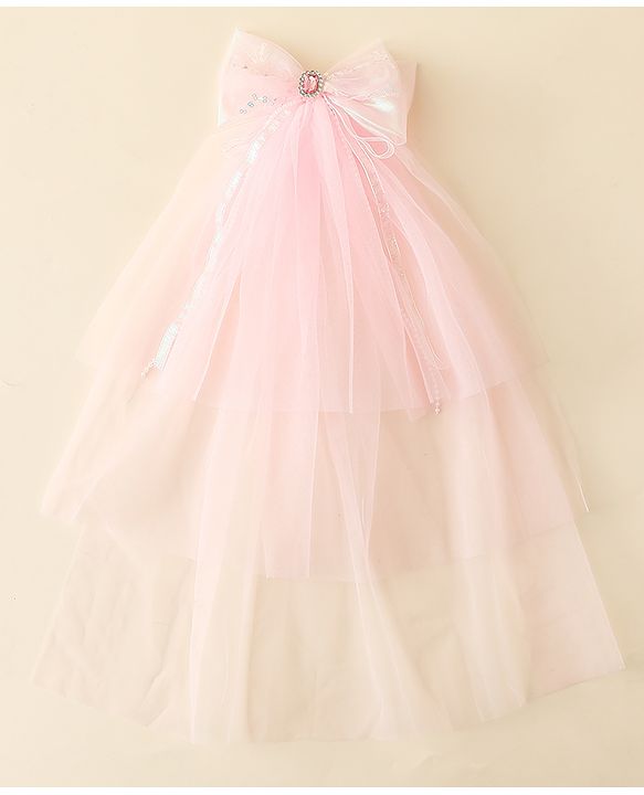 Babyhug Clip with Bow Applique & Veil - Purple