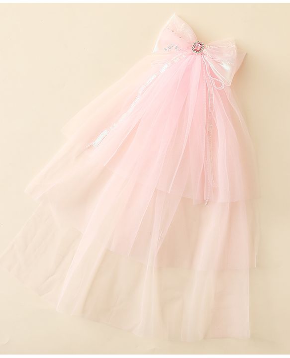 Babyhug Clip with Bow Applique & Veil - Purple