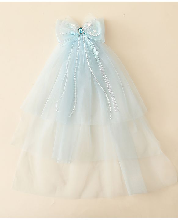 Babyhug Clip with Bow Applique & Veil - Purple