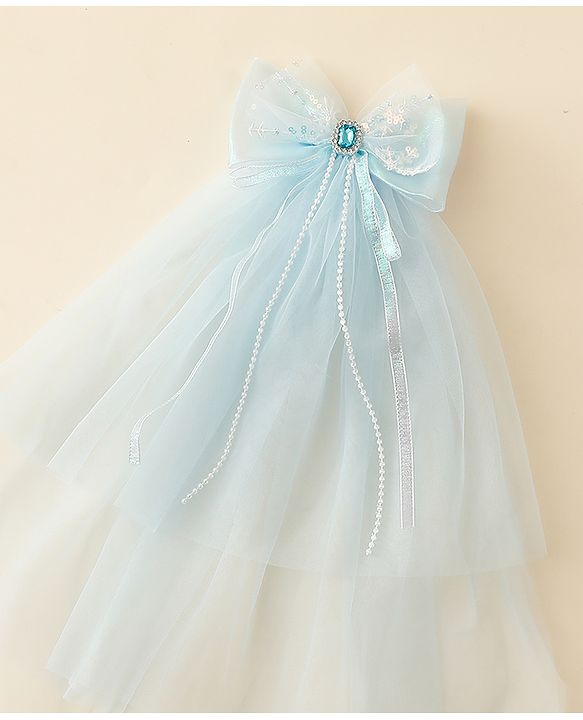 Babyhug Clip with Bow Applique & Veil - Purple