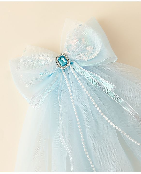 Babyhug Clip with Bow Applique & Veil - Purple