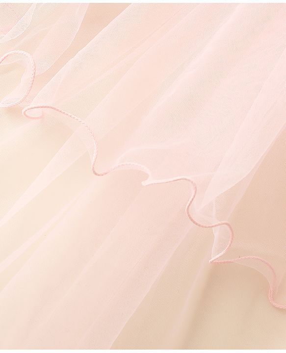 Babyhug Hair Clip with Bow Applique & Veil - Pink