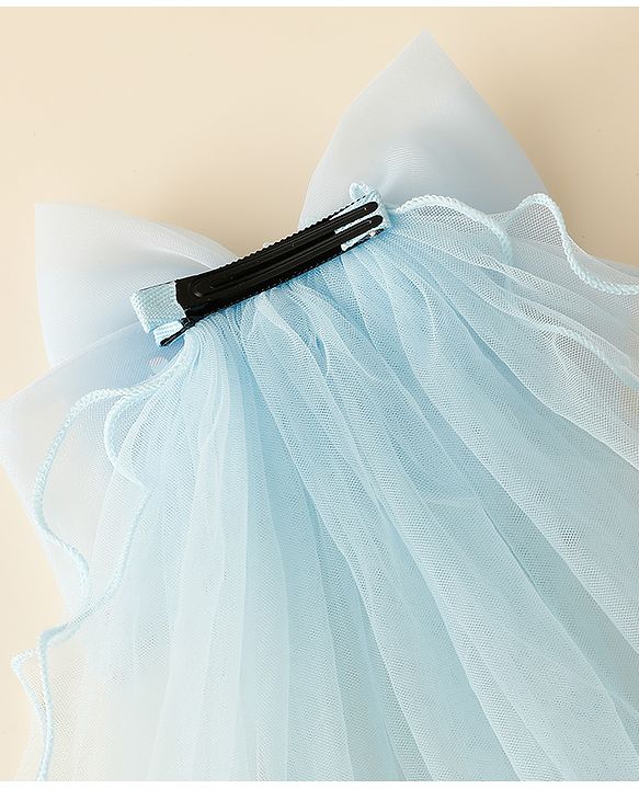 Babyhug Hair Clip with Bow Applique & Veil - Pink