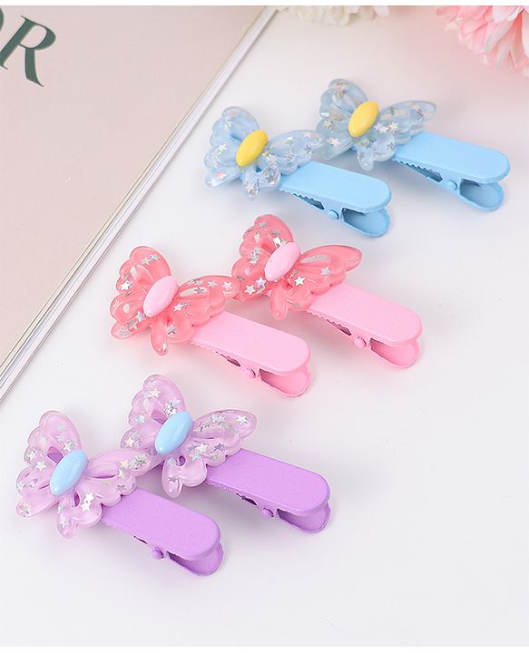 Babyhug Hair Pins And Clips Pack Of 6 - Multicolour