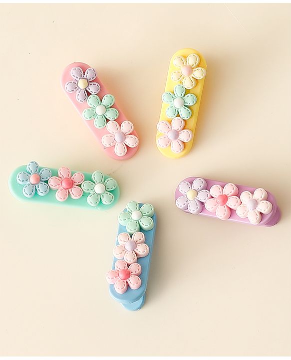 Babyhug Hair Pins And Clips Pack Of 5 - Multicolour
