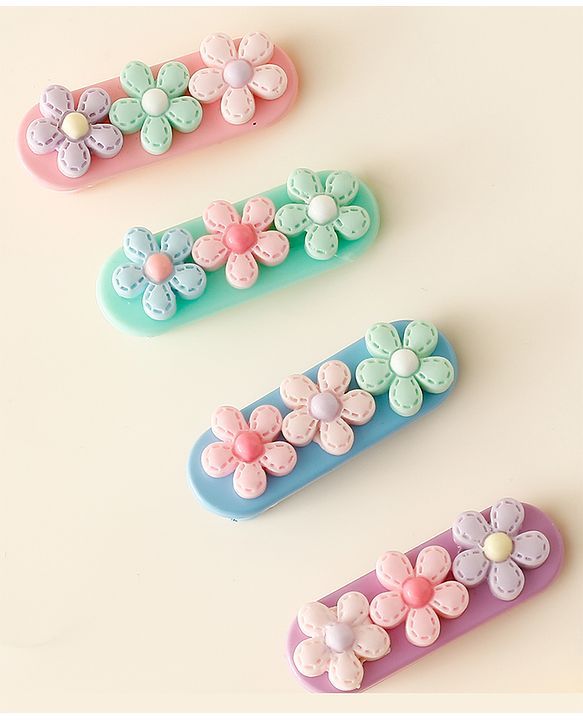 Babyhug Hair Pins And Clips Pack Of 5 - Multicolour