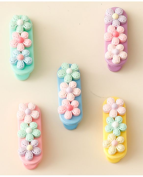 Babyhug Hair Pins And Clips Pack Of 5 - Multicolour