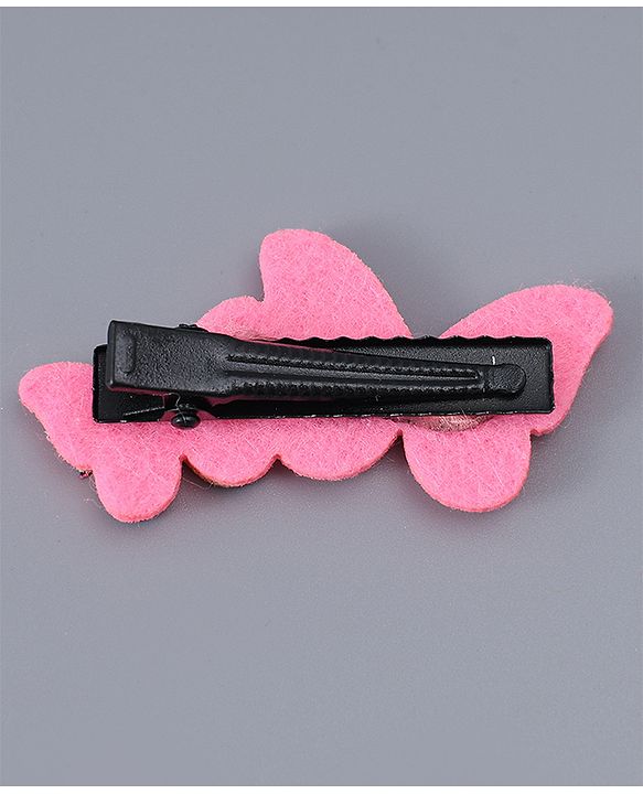 Babyhug Hair Clips with Butterfly Bow Applique Pack of 8 - Multicolor