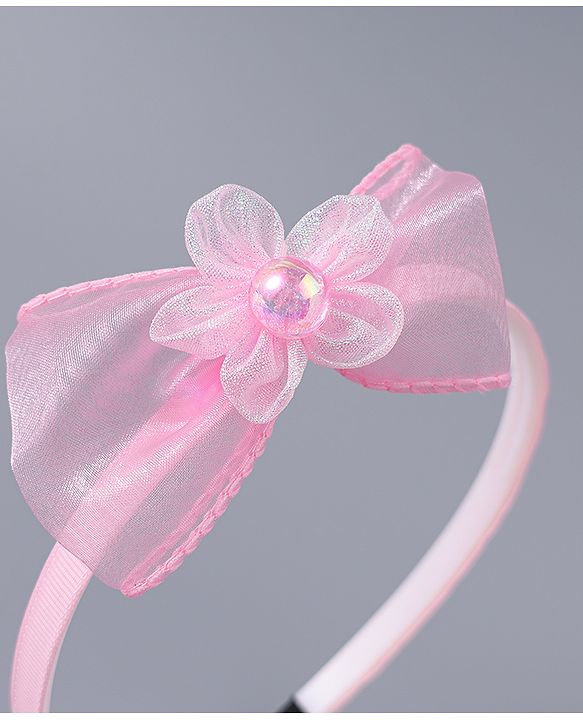 Babyhug Hairband & Clips Accessories Combo Set - Pink