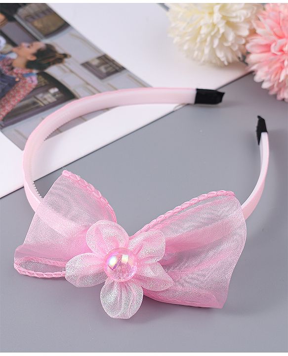 Babyhug Hairband & Clips Accessories Combo Set - Pink