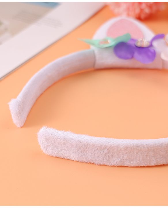 Babyhug Free Size Hair Band With Unicorn & Floral Applique - Multicolour
