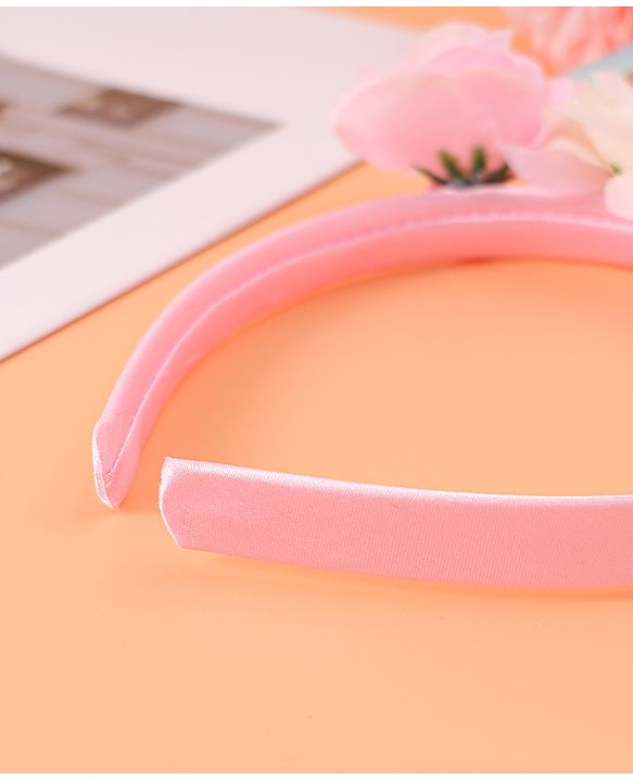 Babyhug Free Size Hair Band With Happy Birthday Text & Floral Applique - Multicolour