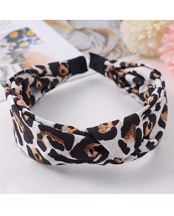 Pine Kids Free Size Hair Bands With Cheetah Print - Black