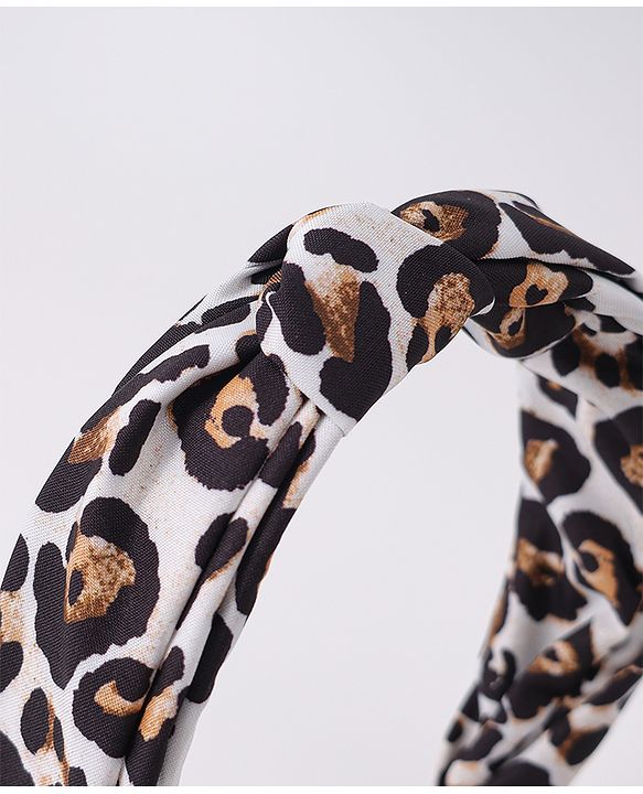 Pine Kids Free Size Hair Bands With Cheetah Print - Black