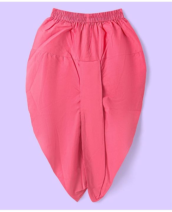 Babyhug Cotton Woven Full Sleeves Floral Printed Kurta with Solid Colour Dhoti Set - Pink & White