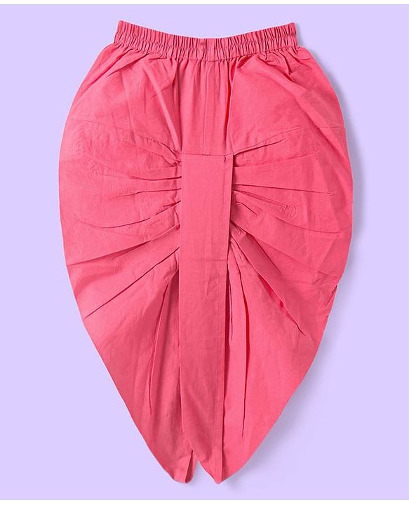 Babyhug Cotton Woven Full Sleeves Floral Printed Kurta with Solid Colour Dhoti Set - Pink & White