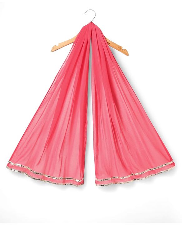 Babyhug Woven Sleeveless Lehenga Choli Set & Dupatta with Floral Print & Lace Detailing - Yellow & Peach