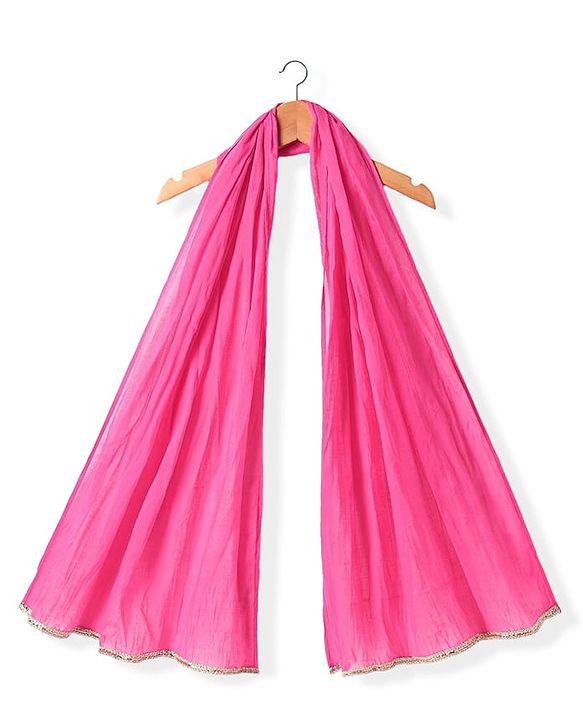 Babyhug Cotton Woven Sleeveless Floral Printed Kurti & Gharara Set with Dupatta - Dark Pink