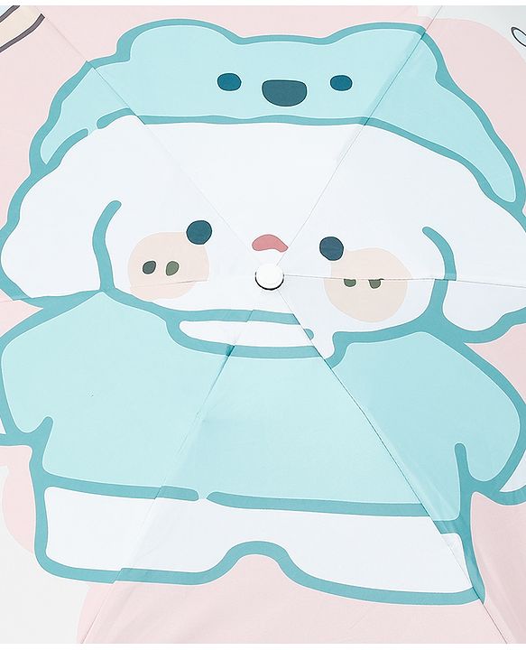 Babyhug Cartoon Printed Umbrella - Light Pink