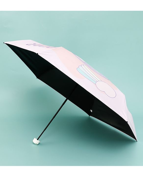Babyhug Teddy Bear Printed Umbrella - Light Pink