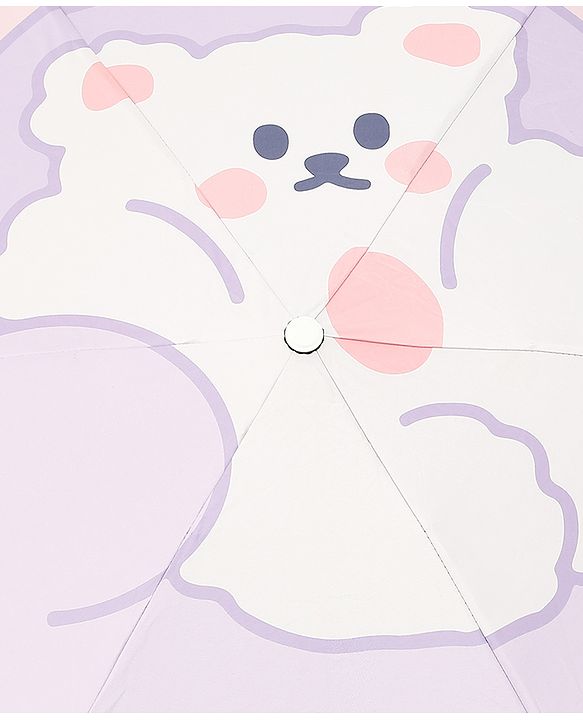 Babyhug Teddy Bear Printed Umbrella - Light Pink