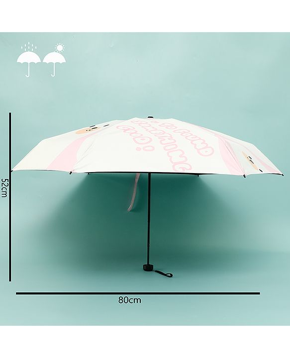 Babyhug Kids Umbrella with Bear Print - Light Blue