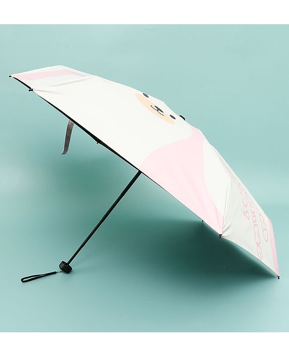 Babyhug Kids Umbrella with Bear Print - Light Blue