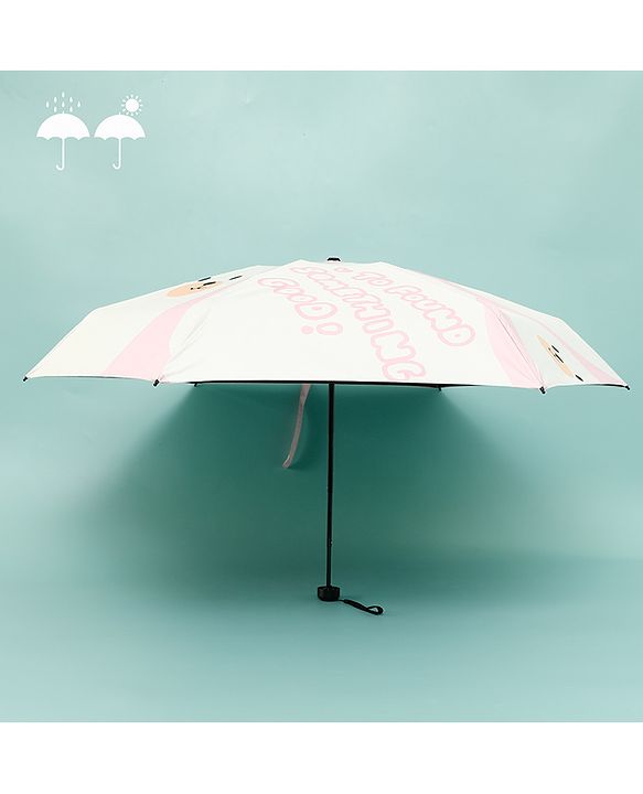 Babyhug Kids Umbrella with Bear Print - Light Blue