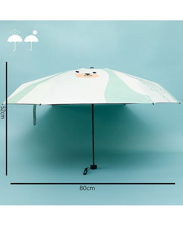Babyhug Kids Umbrella with Bear Print - Light Blue
