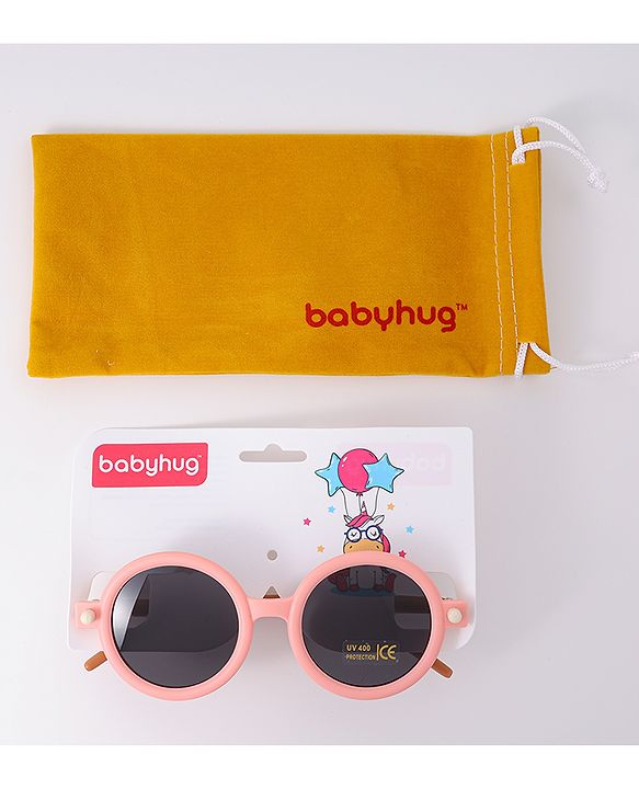 Babyhug Free Size Oval Shaped Sunglasses - Pink