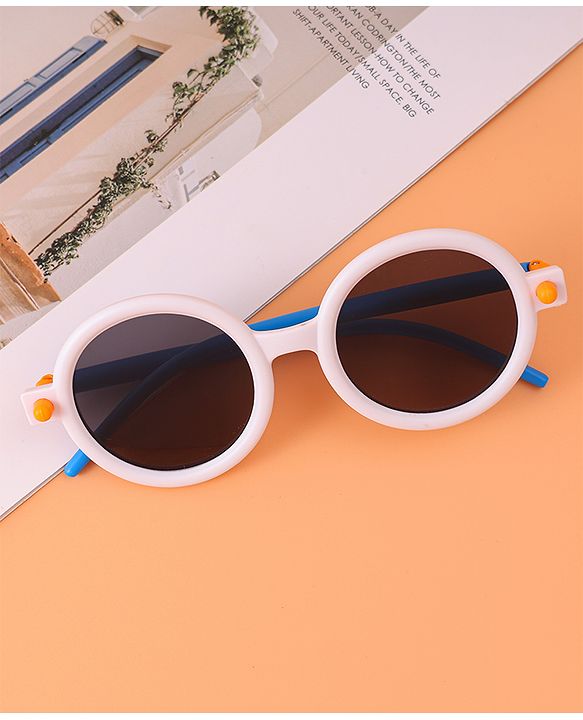 Babyhug Free Size Oval Shaped Sunglasses - White