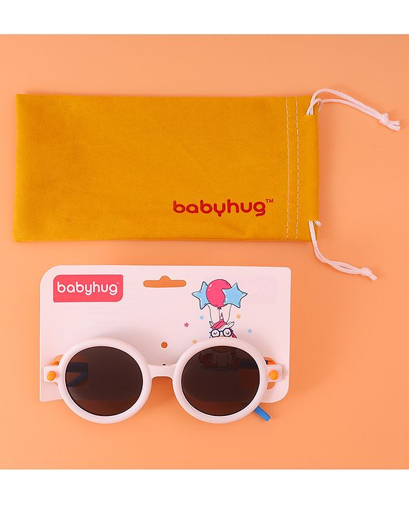 Babyhug Free Size Oval Shaped Sunglasses - White