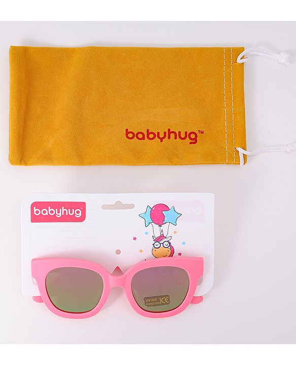 Babyhug Free Size Wayfarer Shaped Sunglasses - Pink