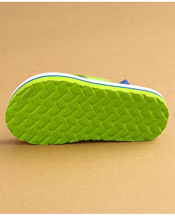 Cute Walk by Babyhug Flip Flops With Dinosaur Print & Backstrap Closure - Green