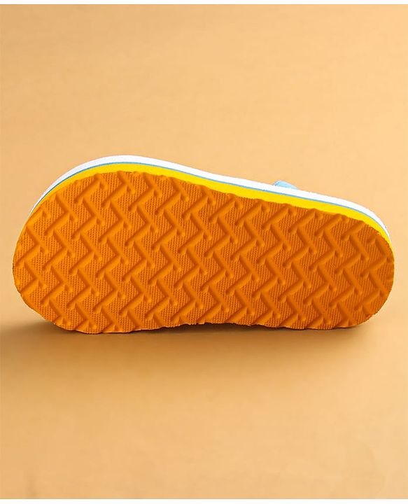 Cute Walk by Babyhug Flip Flops with Dino Print & Back Strap Closure - Yellow