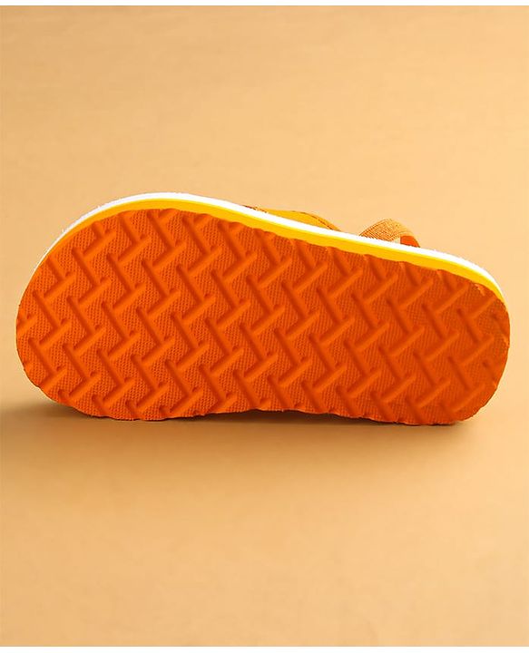 Cute Walk by Babyhug Flip Flops with Animal Print & Back Strap Closure - White
