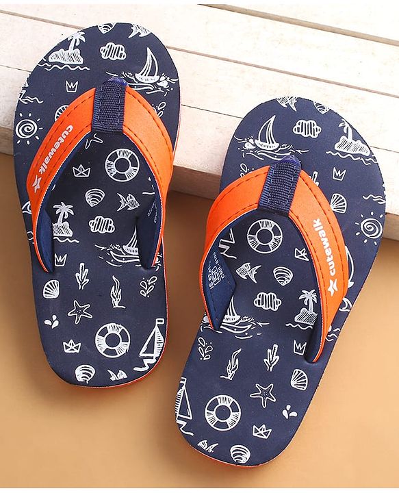 Cute Walk by Babyhug Disney Mickey Mouse Printed Flip Flops with Back Strap - Light Green