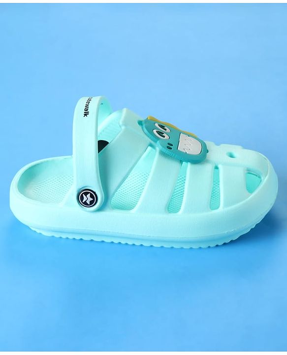 Cute Walk by Babyhug Clogs with Backstrap Closure & Dino Applique -  Mint