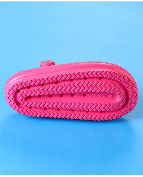 Cute Walk by Babyhug Clogs with Backstrap Closure & Kitty Applique -  Pink
