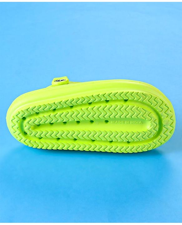 Cute Walk by Babyhug Clogs with Backstrap Closure & Dino Applique -  Limegreen