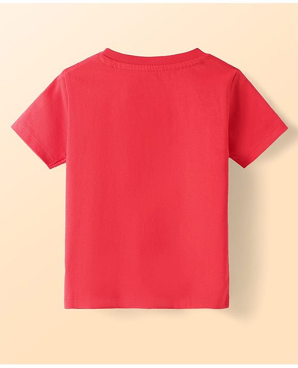 Babyhug Disney Single Jersey Knit Twofer Shirt With T-Shirt Car Print - Red & Blue